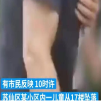 儿童从17楼坠落 自述被人推下  